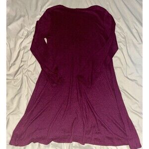 OLD NAVY LONG SLEEVE SWING FIT & FLARE DRESS SIZE MEDIUM BURGUNDY